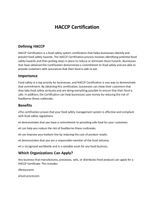 certificado haccp peru