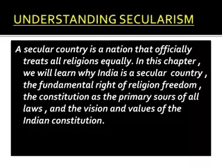 understanding secularism