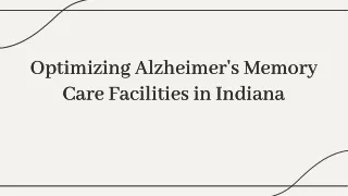 Alzheimer's memory care facilities Indiana