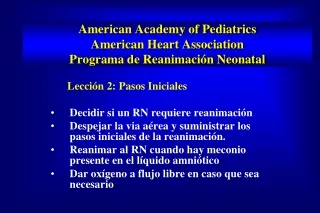 american academy of pediatrics american heart association programa de reanimaci n neonatal