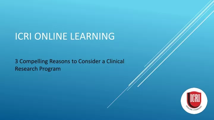 icri online learning