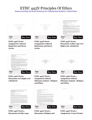 ethc 445n principles of ethics homework help