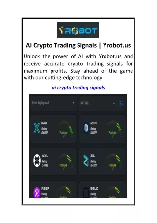 ai crypto trading signals yrobot us