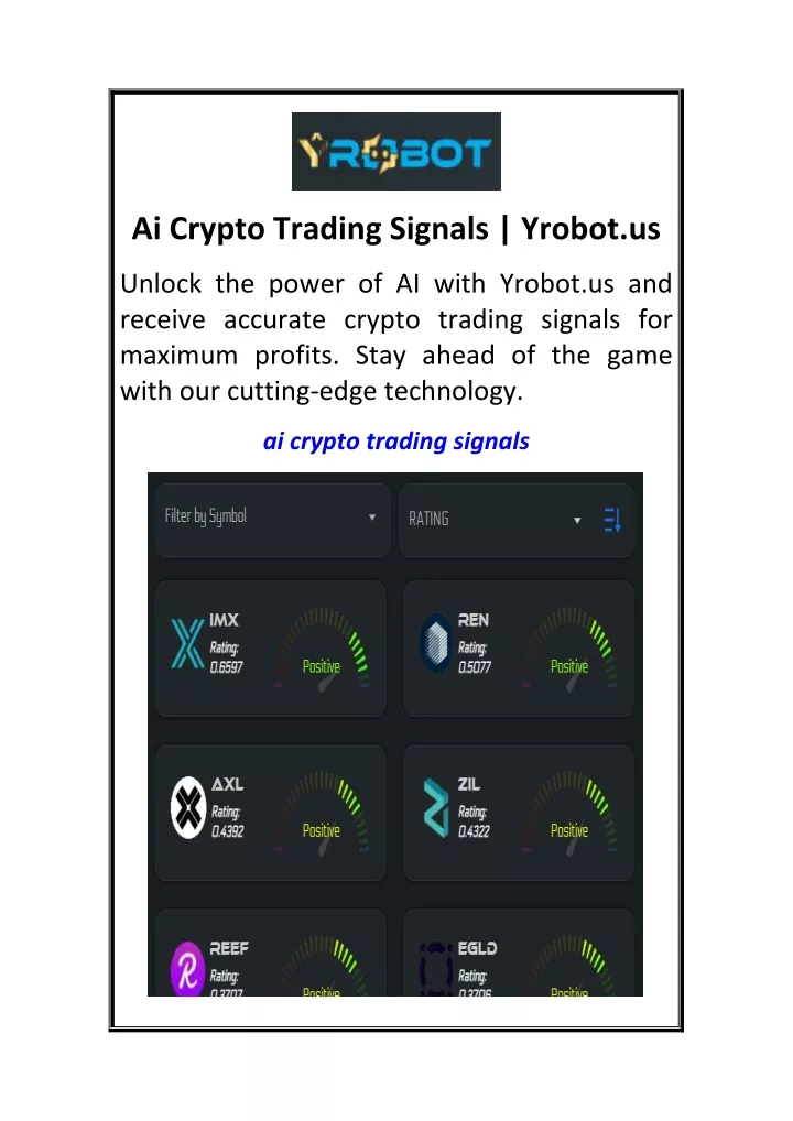 ai crypto trading signals yrobot us