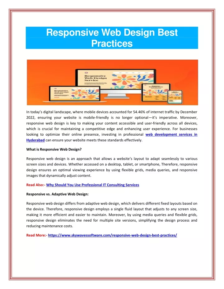 responsive web design best practices