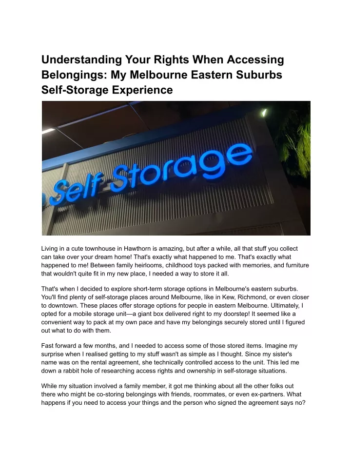 understanding your rights when accessing