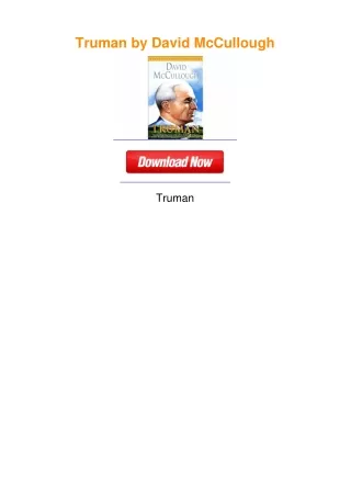 Truman by David McCullough