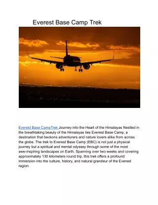 Everest Base Camp Trek