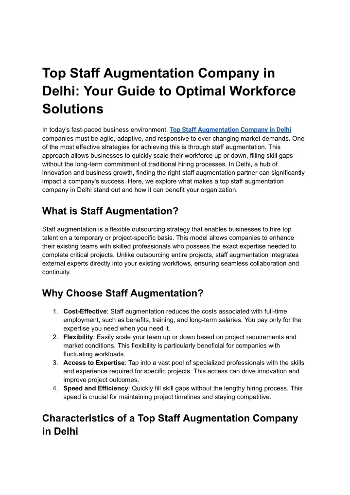 top staff augmentation company in delhi your