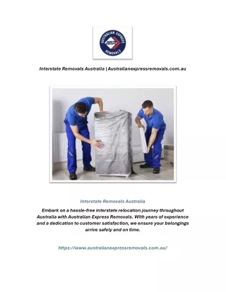 interstate removals australia