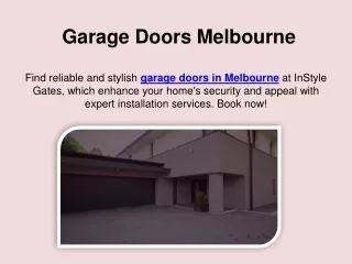 Garage Doors Melbourne