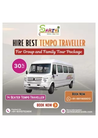 Best Tempo Traveller in Delhi By Sarthi India Travels