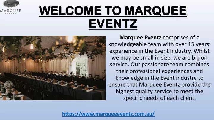 welcome to marquee eventz