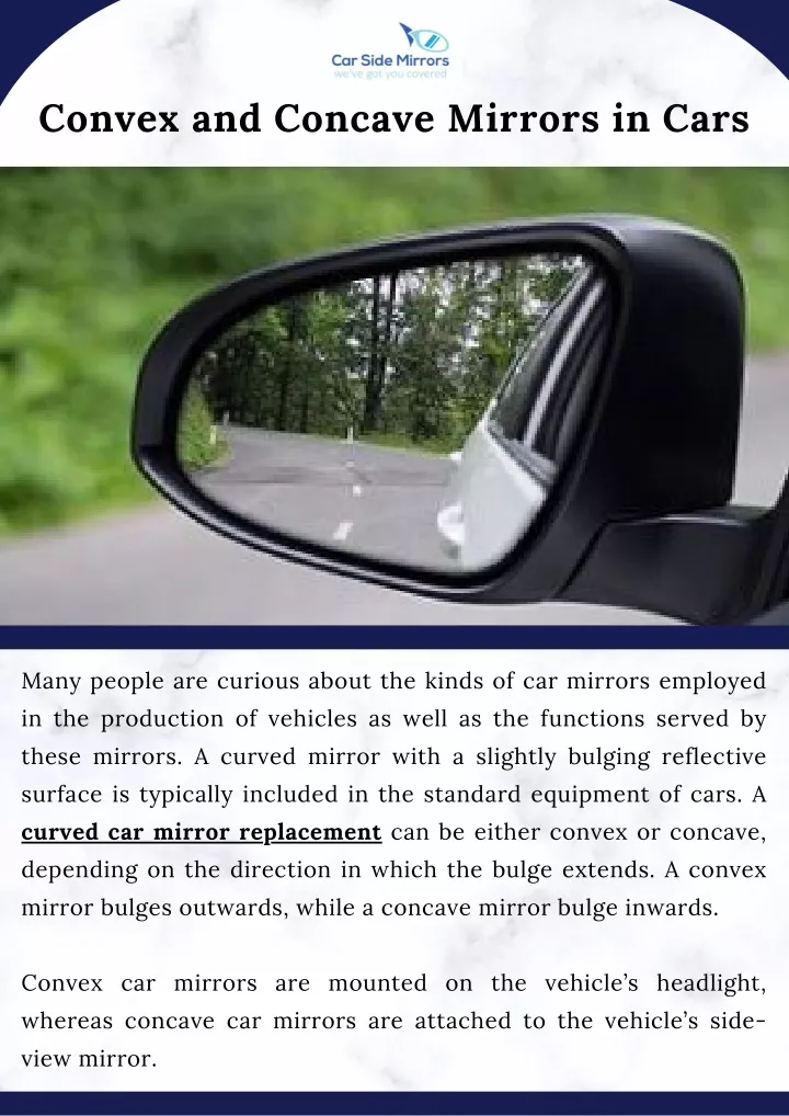 convex and concave mirrors in cars