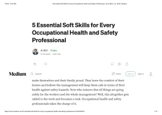 5 Essential Soft Skills for Every Occupational Health and Safety Professional