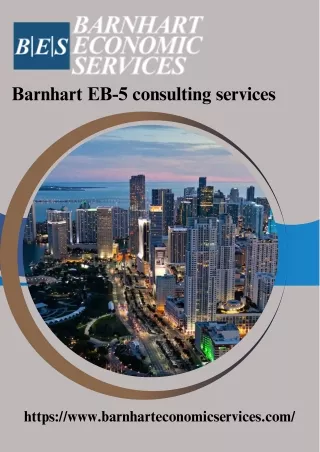 Expert EB-5 Consulting Services  Barnhart Economic Services