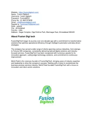 website https fusiondigitech com name fusion