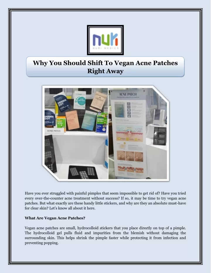 why you should shift to vegan acne patches right