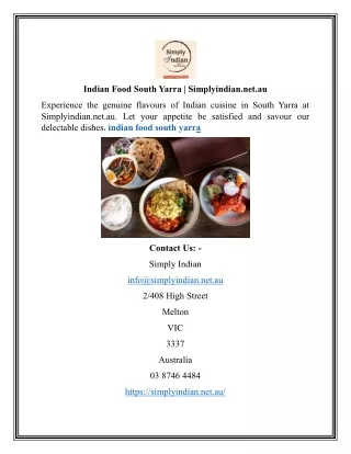 Indian Food South Yarra | Simplyindian.net.au