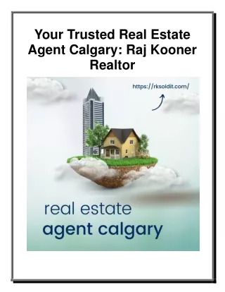 Your Trusted Real Estate Agent Calgary