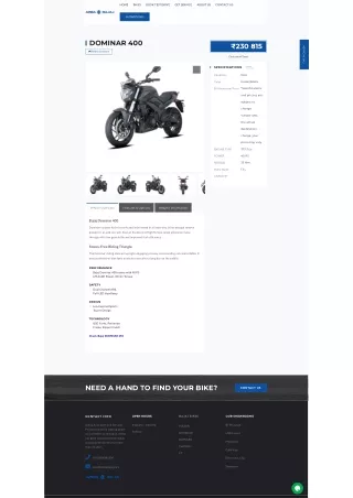 Bajaj Dominar 400 On Road Price In Bangalore - Mileage  Amba Bajaj