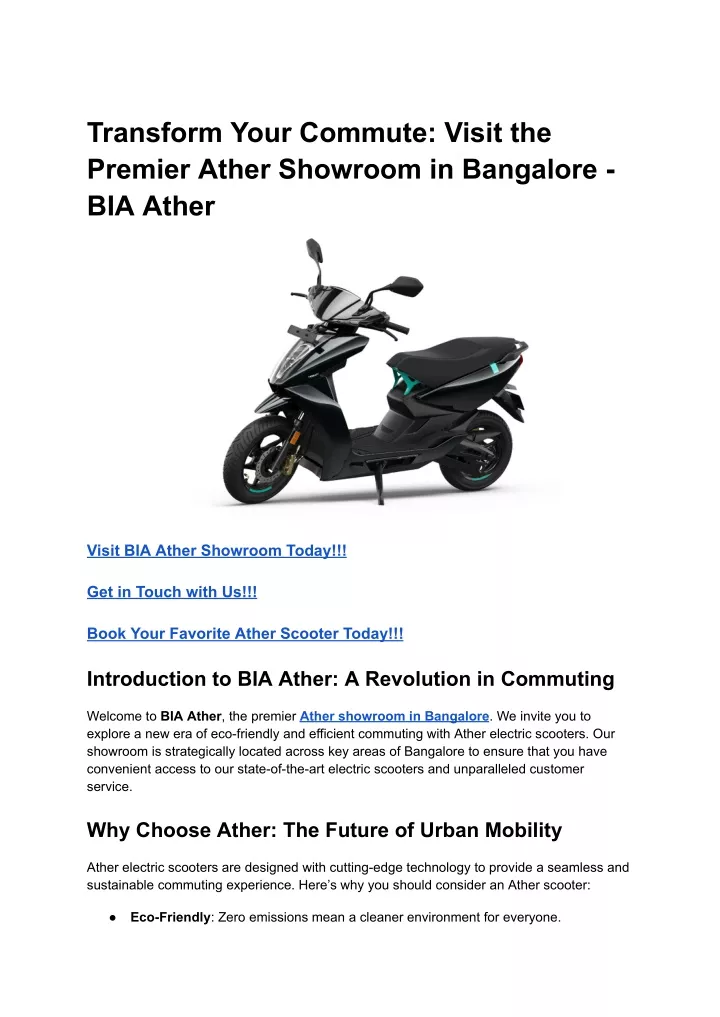 transform your commute visit the premier ather