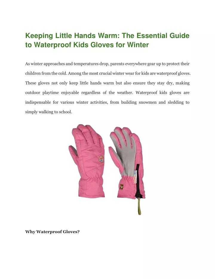 keeping little hands warm the essential guide