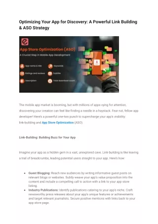Optimizing Your App for Discovery_ A Powerful Link Building & ASO Strategy