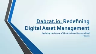 Dabcat: Native Token of the Secure Dabcat DeFi Ecosystem