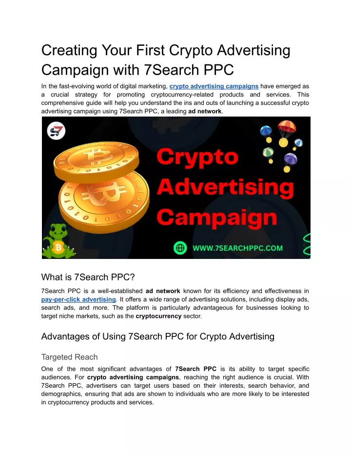 creating your first crypto advertising campaign