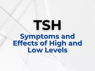 Symptoms and Effects of High and Low Levels