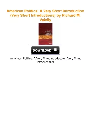 American Politics: A Very Short Introduction (Very Short Introductions)