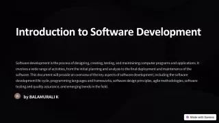 introduction to software development