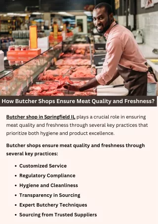 how butcher shops ensure meat quality
