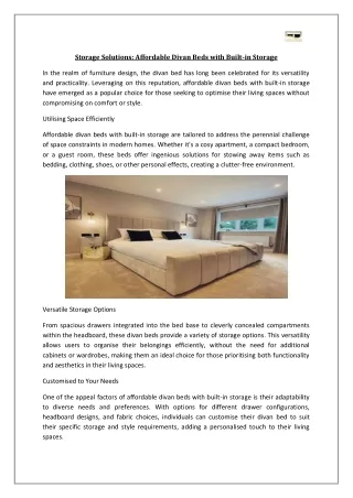 storage solutions affordable divan beds with