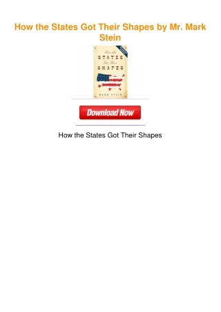 how the states got their shapes by mr mark stein