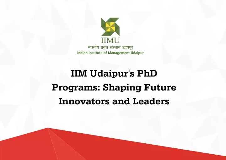 iim udaipur s phd