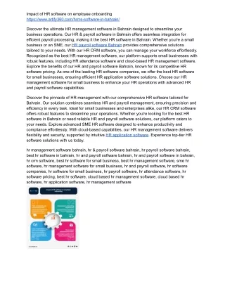 impact of hr software on employee onboarding