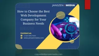 How to Choose the Best Web Development Company for Your Business Needs