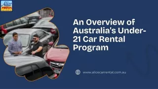 Under-21 Auto Rental Australia: A Comprehensive Guide