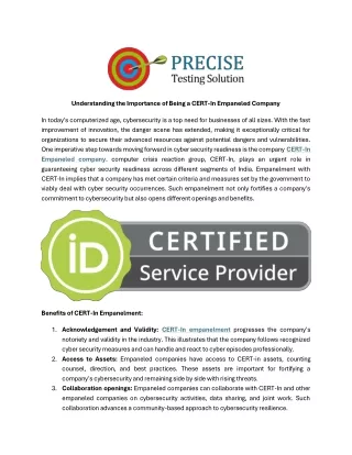 Understanding the Importance of Being a CERT-In Empaneled Co