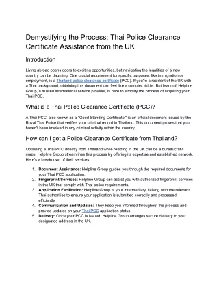 Demystifying the Process_ Thai Police Clearance Certificate Assistance from the UK