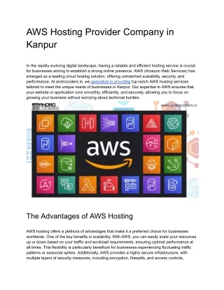 AWS Hosting Provider Company in Kanpur
