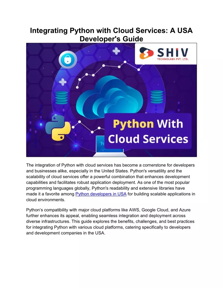 integrating python with cloud services