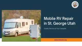 Mobile RV Mechanic Near Me in St. George: Reliable Repairs Anytime, Anywhere