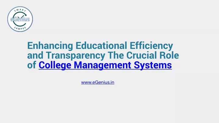 enhancing educational efficiency and transparency