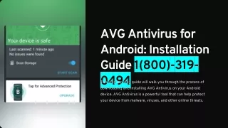 AVG antivirus support for android 1(800)-319-0494