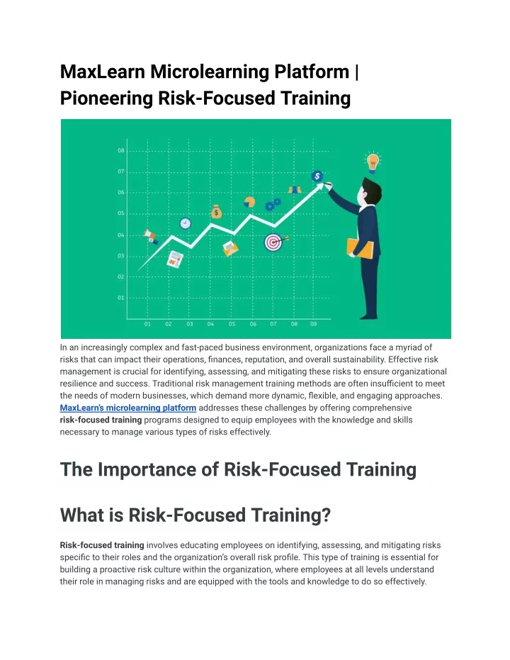 maxlearn microlearning platform pioneering risk