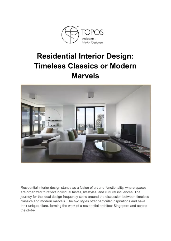 residential interior design timeless classics