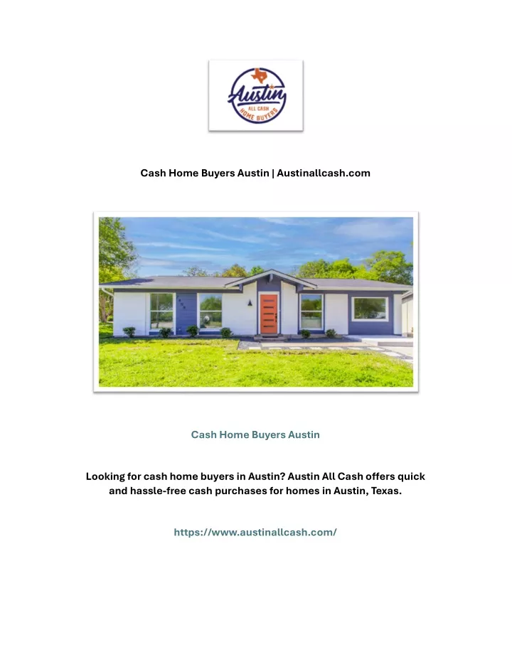 cash home buyers austin austinallcash com